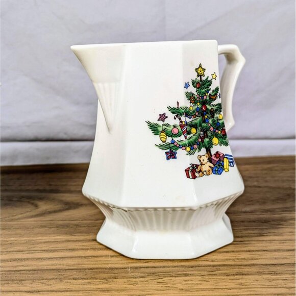 Nikko Classic Christmas Tree Sugar & Creamer Set Japan Vintage - Picture 6 of 13